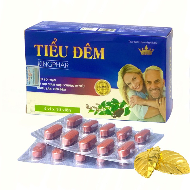 Tiểu Đêm Kingphar Hộp 30 Viên -Giúp bổ thận, cố tính, ấm bàng quang, tiểu khó, tiểu buốt, tiểu không tự chủ.