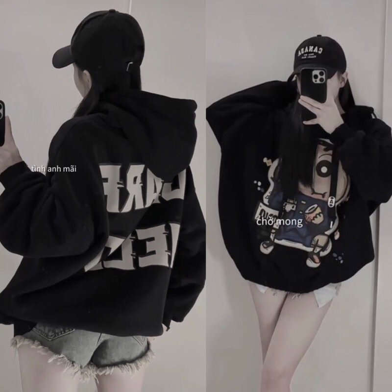 Áo Nỉ Hooodie Nữ , Áo sweater nam nữ qcl1 phom rộng NM Zimi