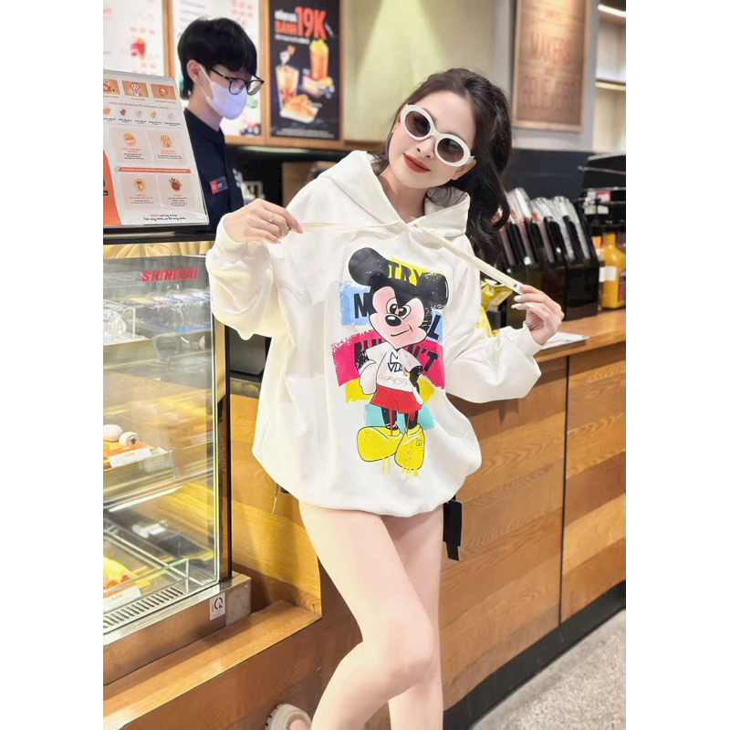 Áo Nỉ Hooodie Nữ , Áo sweater nam nữ qcl1 phom rộng NM Zimi