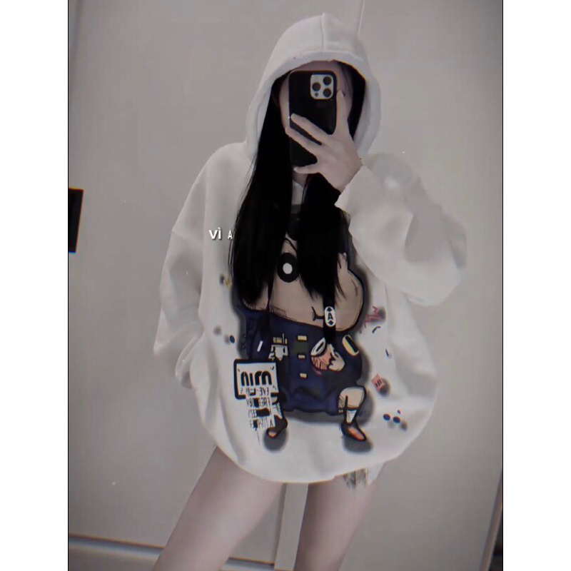 Áo Nỉ Hooodie Nữ , Áo sweater nam nữ qcl1 phom rộng NM Zimi