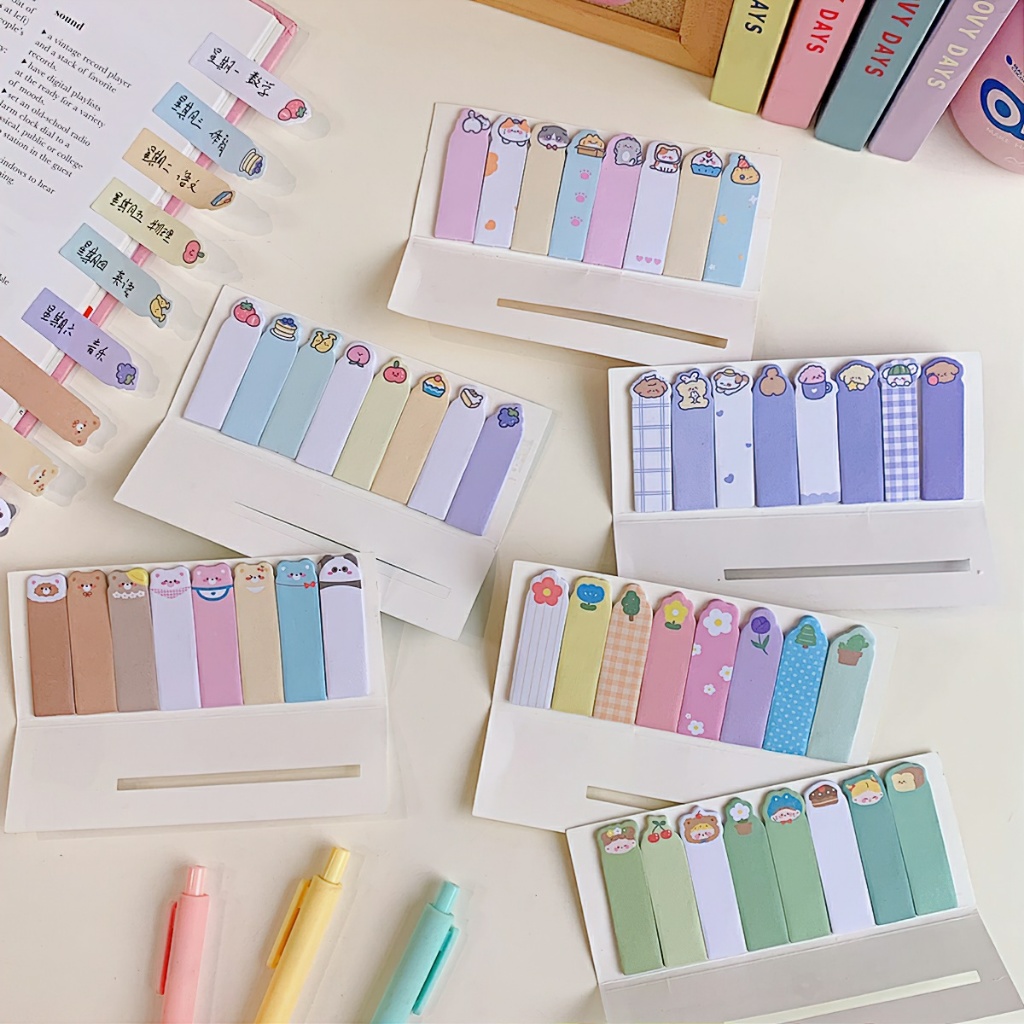 120 Giấy ghi chú nhiều màu sắc họa tiết dễ thương -BeloveShop