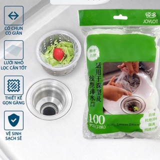 Sỉ 1000 Túi (10 gói) Lọc Rác Nắp Thoát Nước Hố Ga, Túi Lọc Rác Thông Minh Cho Bồn Rửa Chén Chặn Rác Thoát Nước