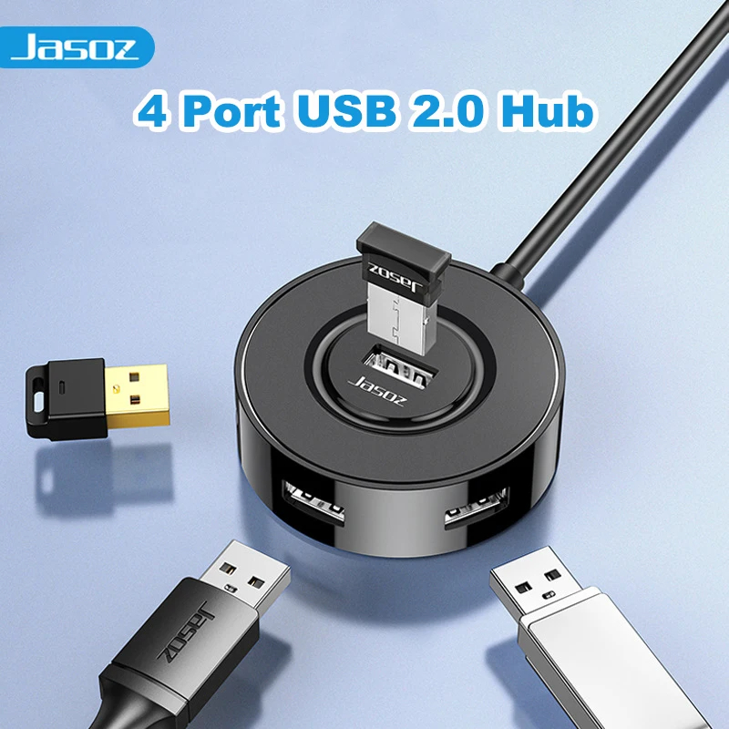 Hub USB và Hub Type C 2.0 3.0 Jasoz 4 cổng USB giúp chia cổng USB sử dụng được nhiều thiết bị trên laptop, PC