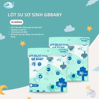 Miếng lót phân su cho bé Gbbaby dùng lót phân su cho trẻ sơ sinh túi 30 miếng