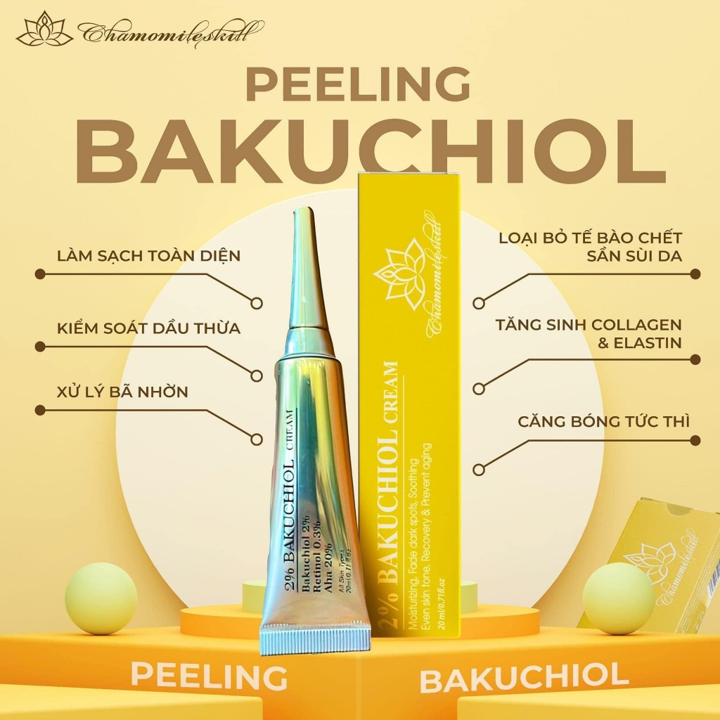 Peel da Chamomileskill - Peeling 2% Bakuchiol Cream Chamomile chính hãng