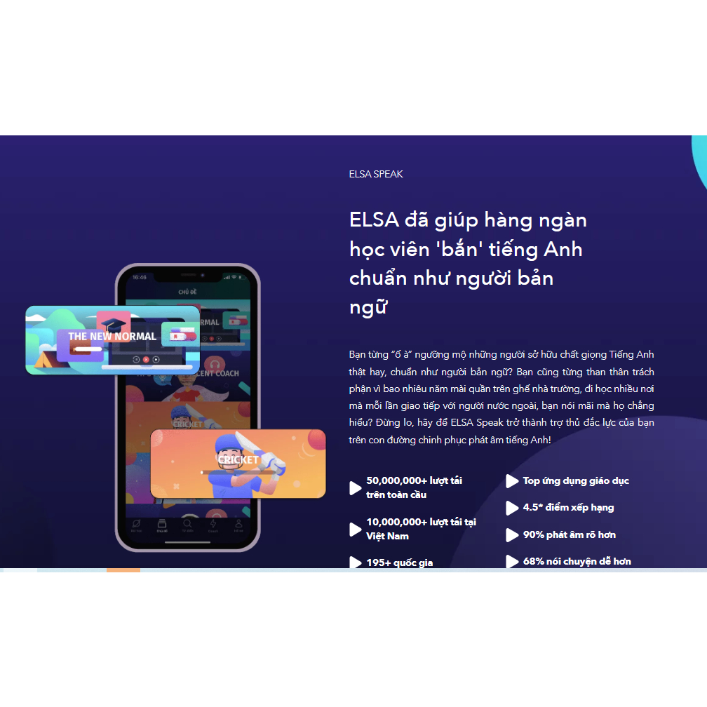 ELSA SPEAK PRO 3 Tháng - Tự Tin Giao Tiếp Với 10 Phút Mỗi Ngày