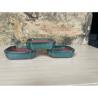  CHẬU MINI BẸT   12 x 10 x3     đen  11x8x3  trồng Bonsai sen đá cây cảnh cây phong thuỷ mini 