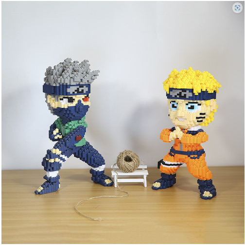 2 bộ lego Naruto Kakashi 30cm Pikachu,Doremon,Cáo Thỏ,Gấu Dâu,Naruto Kakashi,Mario