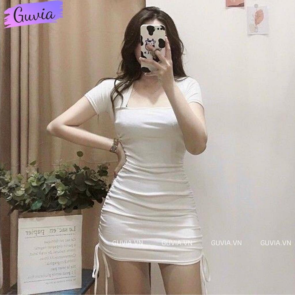 Đầm Ngắn Tay Bồng Nữ SANJOLI Váy Dự Tiệc Thun Dài Ngắn Thiết Kế Đi Chơi VD NEW 14