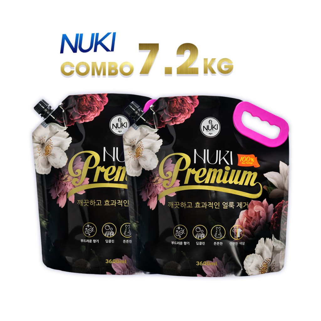 Combo  " Sánh Đôi Toả Nắng "  2 túi nước giặt NUKI 6,6 kg cho mùi hương nồng ấm tiết kiệm tối ưu