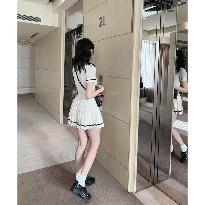 Sét cv ngắn xly có lót kèm áo thun tăm nơ siêu hot