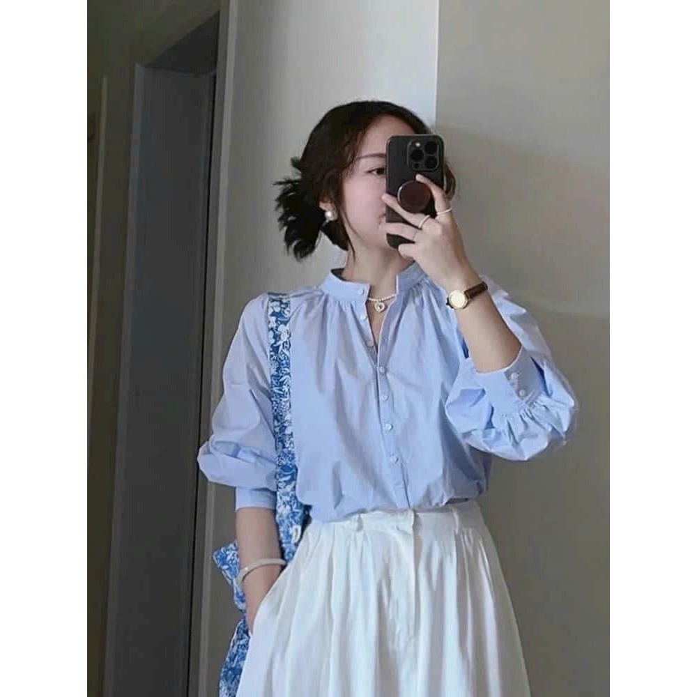 Sét Váy Sơ Mi Nữ 3 Món Phong Cách Hàn Xinh Xắn,Kiểu Dáng Đơn giản Trẻ Trung Phù Hợp Cho Nàng Đi Chơi Đi Làm