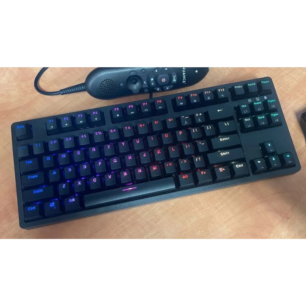 Bàn phím Aukey KMG14 - Blue Switch - Black - Phím ABS -Bảo Hành 12 Tháng