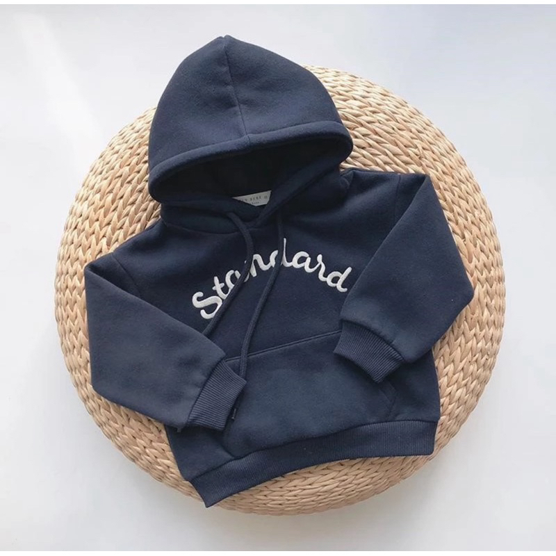Áo nỉ hoodie 2 màu Standard trần bông ấm cho bé 2 màu Phong cách-A38