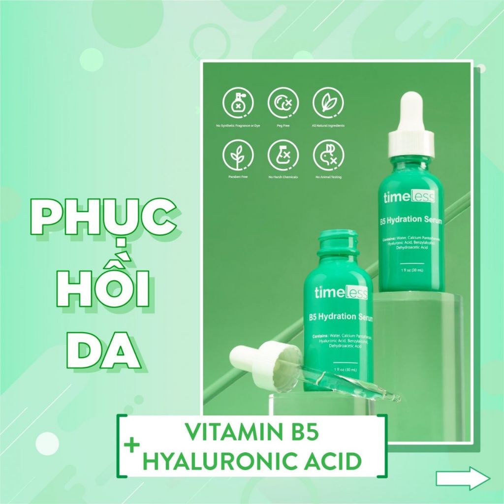 Tinh Chất Timeless Vitamin B5 + Hyaluronic Acid 30ml