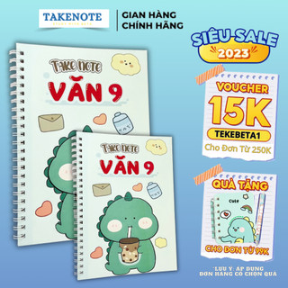 Sổ Takenote Văn 9 Tập 1 & Tập 2 - Sổ Tay Takenotes.Beta Học Tốt Ngữ Văn Lớp 9