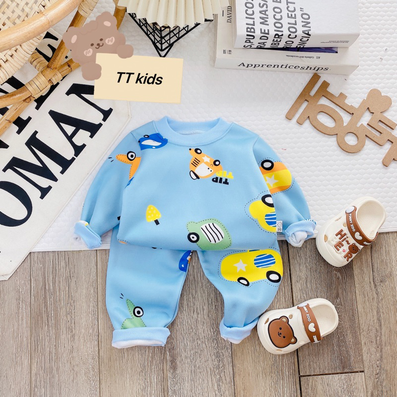 Bộ nỉ lông cho bé trai 6-15kg