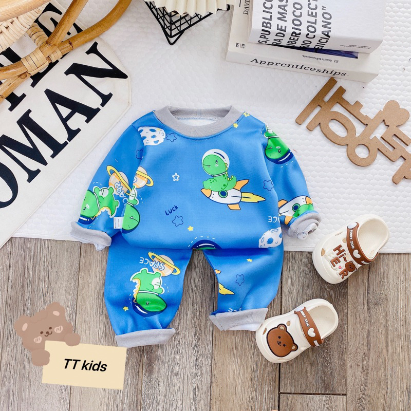 Bộ nỉ lông cho bé trai 6-15kg