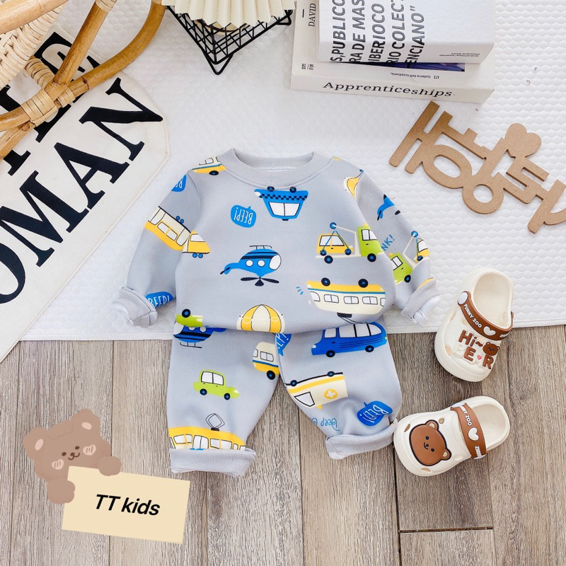 Bộ nỉ lông cho bé trai 6-15kg