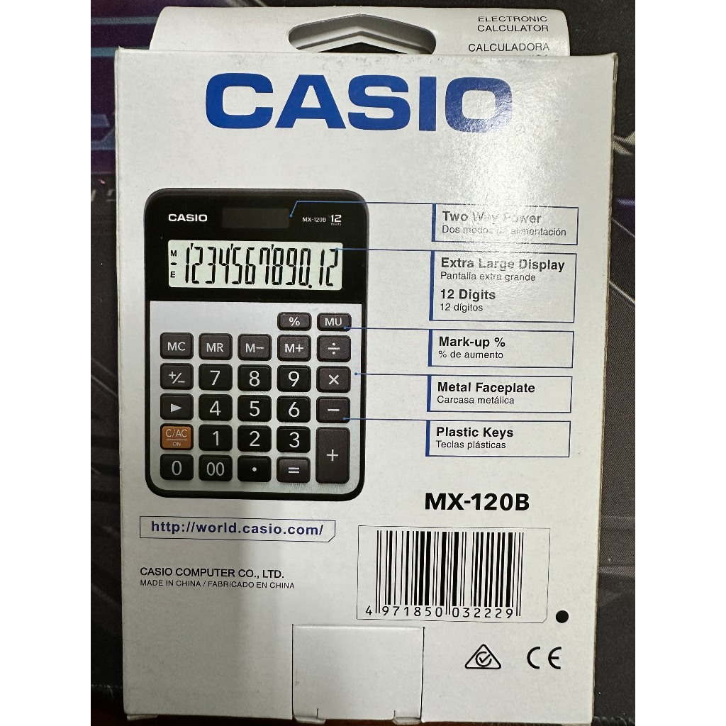Máy tính Casio MX-120B Chính Hãng CASIO.