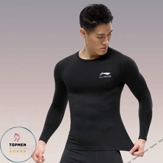 Áo thun nam dài tay 💎FREESHIP💎 áo giữ nhiệt nam thể thao Lyning cao cấp co giãn thoải mái