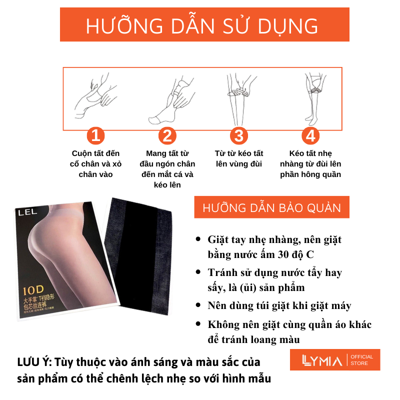 Quần tất giấy da chân nữ tàng hình 10D LEL siêu mỏng siêu dai không viền đùi QT25