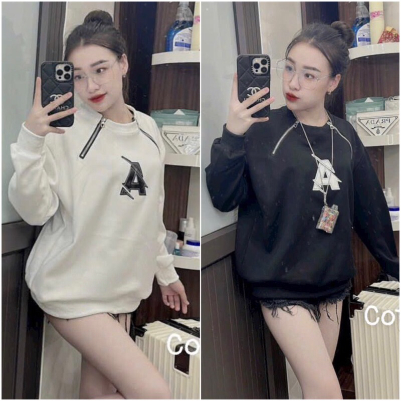 [Siêu đẹp ] Áo Nỉ dài tay nữ, Aó Hoodie nam nữ Hình Chữ form rộng hot hit đẹp xuất sắc ( kèm ảnh thật)