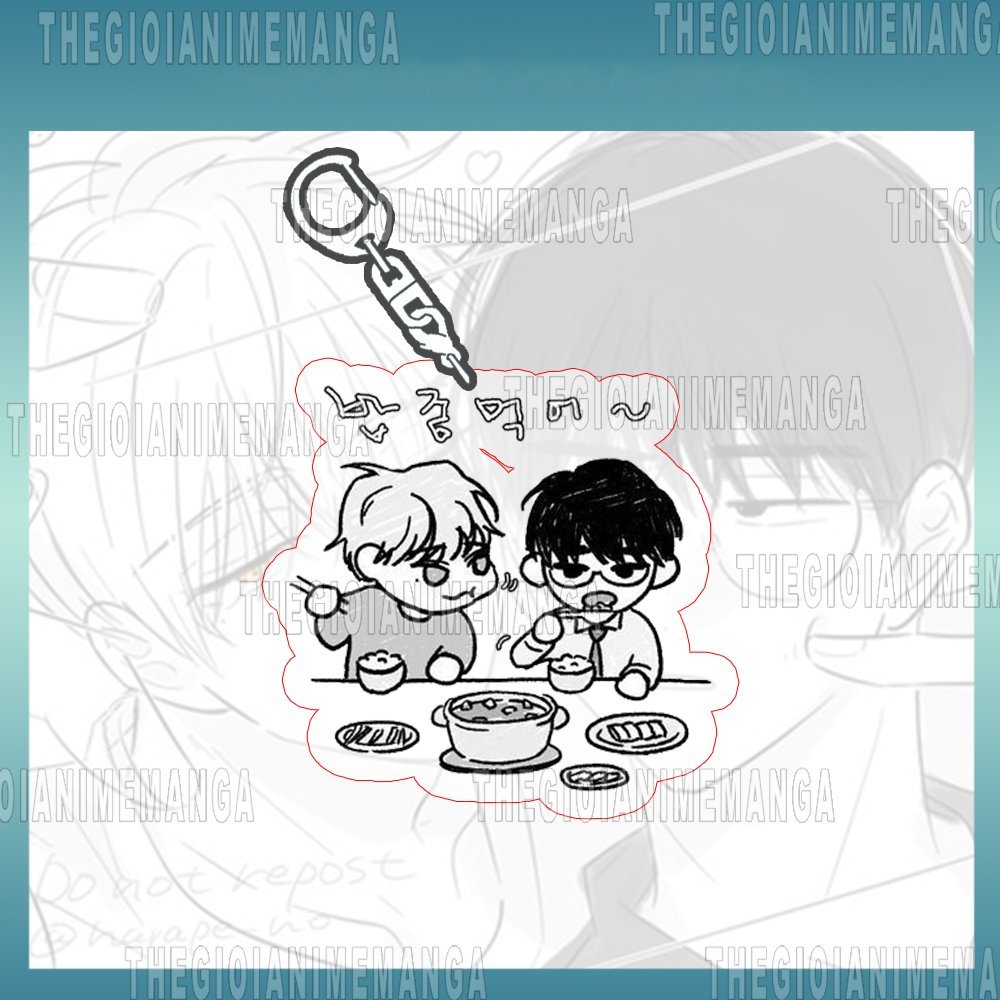 Móc khoá CHECKMATE Chiếu tướng in hình manhwa BL anime chibi mica arcylic quà tặng độc đáo