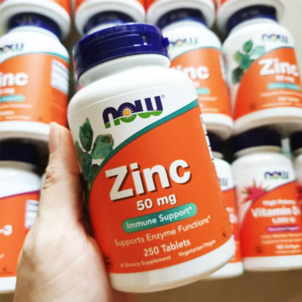 Viên uống kẽm ZinC Now, bổ sung kẽm, tăng đề kháng, giảm mụn, tăng cường sinh lý - Whey Tốt