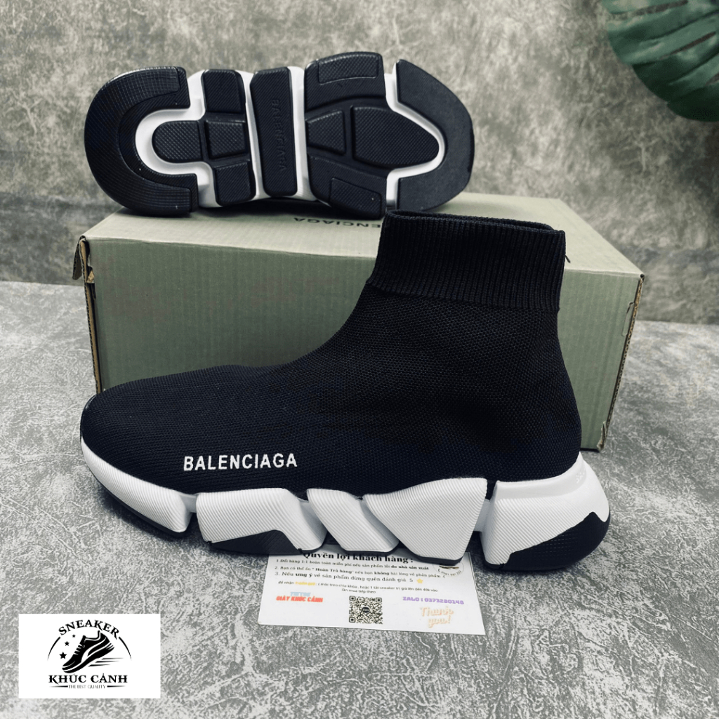 Giày sneaker Balen speed 2.0 black white