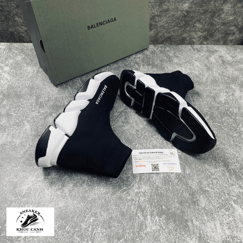 Giày sneaker Balen speed 2.0 black white
