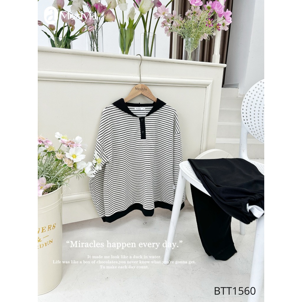 MEDYLA - Bộ đồ bầu mặc nhà Hoodie nỉ da cá dày dặn mặc được sau sinh - BTT1560