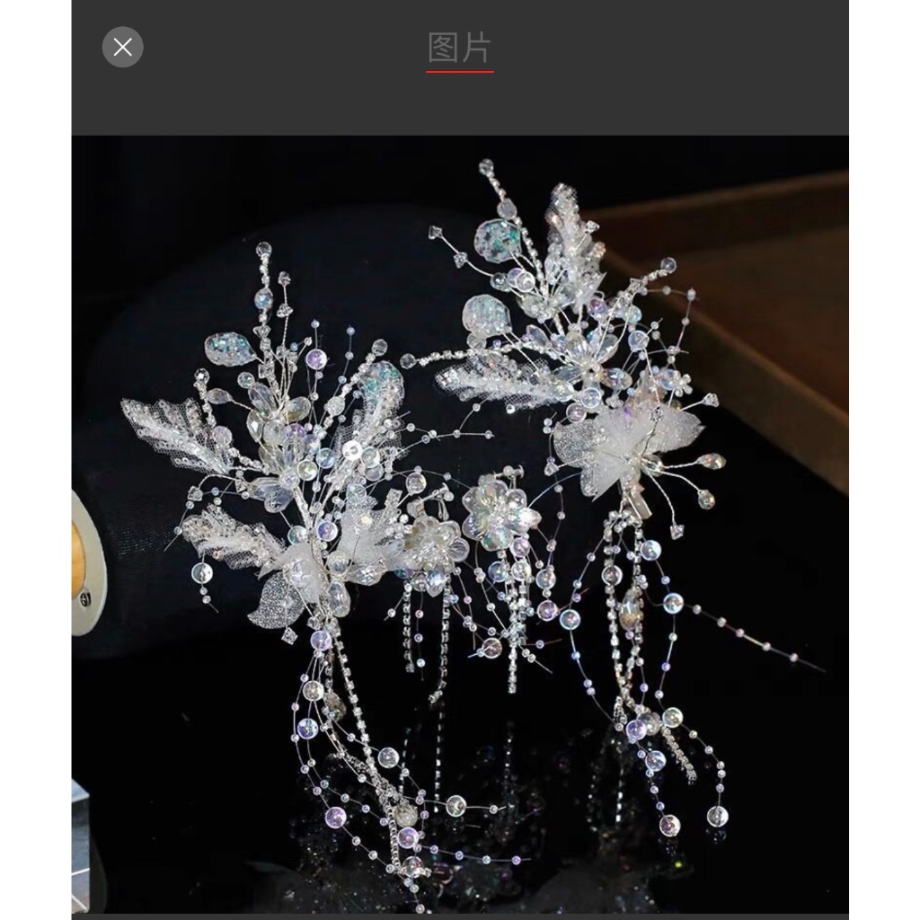 Sét Hoa Cài Tóc Kèm Bông Tai mã W1210