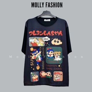 Áo thun tay lỡ SHINCHAN form rộng Unisex Freesize dành cho nam nữ Molly Fashion