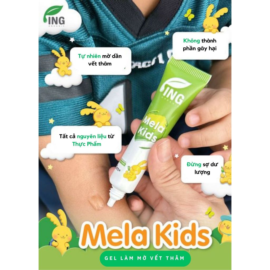 ING ORGANIC NATURE MELA KIDS - SERUM MỜ SẸO THÂM DO MUỖI ĐỐT, ĐẶC VIỆT DO MỤN LÀM THÂM - HIỆU QUẢ SAU 3 NGÀY SỬ DỤNG