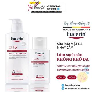 Sữa Rửa Mặt Eucerin pH5 Facial Cleanser Sensitive Skin làm sạch sâu cho da nhạy cảm, kích ứng