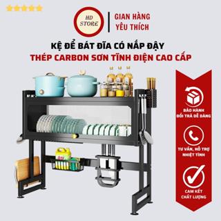 Kệ Tủ Úp Chén Bát - Kệ Chén Có Nắp Đậy Úp Bát Đĩa Thông Minh Đa Năng Trên Bồn Rửa HD STORE