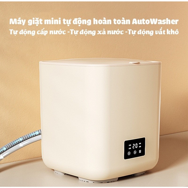 Máy giặt mini hoàn toàn tự động CVRAW 12 lít giặt đồ trắng đồ lót đồ mỏng đồ cho bé