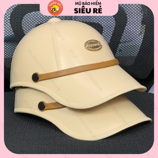 Mũ bảo hiểm lưỡi trai DEMEN đáng yêu dành cho nữ có khoét lỗ cột tóc , Nón bảo hiểm lưỡi trai Trí Liễu chính hãng