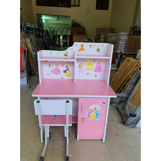 Bàn học sinh tặng kèm ghế cho bé Chuyennoithat gỗ MDF