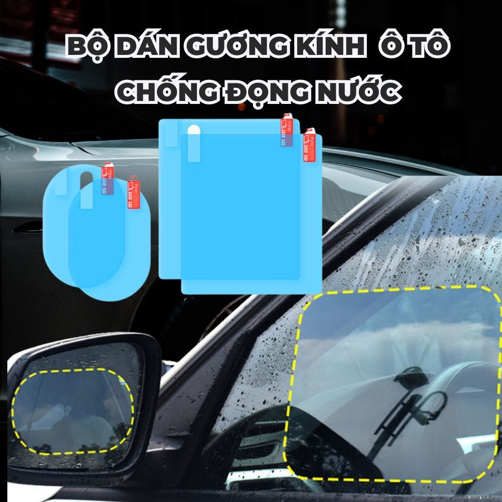 🍉Miếng dán gương kính chiếu hậu ô tô chống bám nước an toàn hiệu quả DUASHOP.