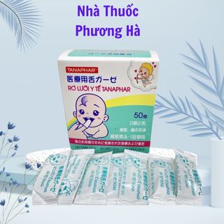 Gạc rơ lưỡi y tế TANAPHAR vệ sinh răng miệng cho bé.