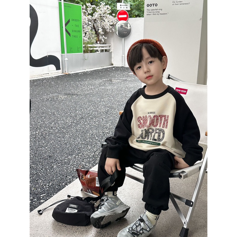 Áo Nỉ Raglan SMOOTH BORED Cho Bé