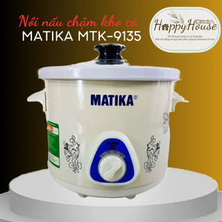 Nồi nấu chậm đa năng, kho cá, nấu cháo, chưng yến,.. matika mtk-9135 - hàng chính hãng