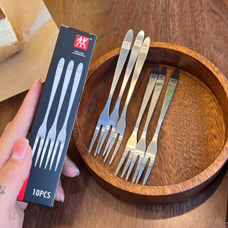 Sét 10 dĩa ăn hoa quả trái cây, nĩa ăn bánh gato inox gia đình - dĩa ăn nhà bếp
