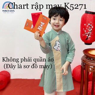 Rập áo dài bé trai - rập giấy K5271