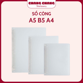 Sổ còng A4 A5 B5 văn phòng phẩm Chang Chang, Còng làm sổ Planner Bullet Journal văn phòng phẩm