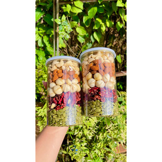 MIx 5 Loại hạt dinh dưỡng hũ 500gr- hạnh nhân-macca-óc chó-hạt điều-hạt bí siêu ngon