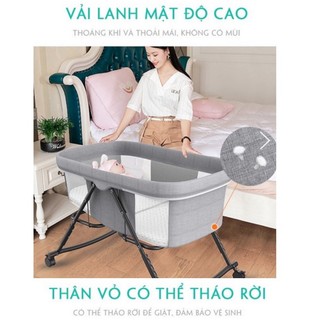 Nôi gấp gọn, Nôi cũi dành cho trẻ từ 1 tháng đến 24 tháng tuổi có điều chỉnh độ cao, Nôi có 5 nấc điều chỉnh độ cao