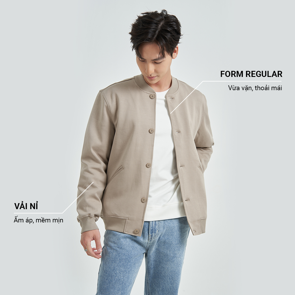 Áo Khoác Nỉ Bomber Nam KRIK Phong Cách Hàn Quốc Trẻ Trung Chuẩn Form Regular AK5009